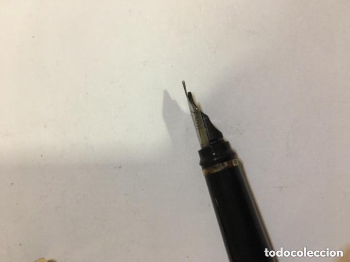 Bol&iacute;grafos antiguos: PLUMA LACADA EN NEGRO,BONITOS DETALLES - Foto 2