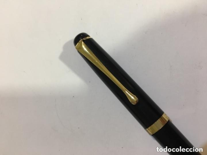 Bol&iacute;grafos antiguos: PLUMA LACADA EN NEGRO,BONITOS DETALLES - Foto 4