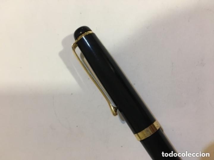 Bol&iacute;grafos antiguos: PLUMA LACADA EN NEGRO,BONITOS DETALLES - Foto 5