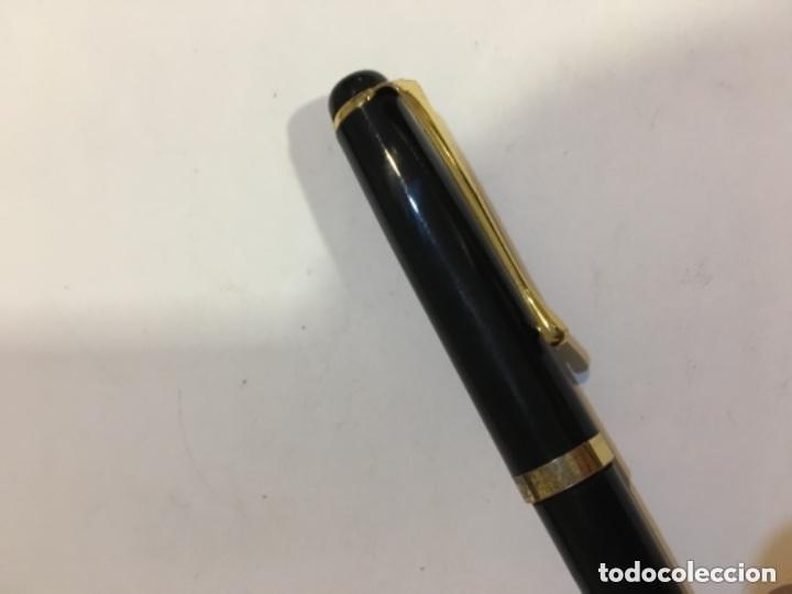Bol&iacute;grafos antiguos: PLUMA LACADA EN NEGRO,BONITOS DETALLES - Foto 6