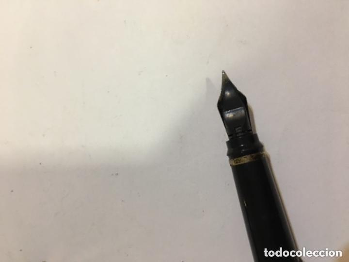 Bol&iacute;grafos antiguos: PLUMA LACADA EN NEGRO,BONITOS DETALLES - Foto 7