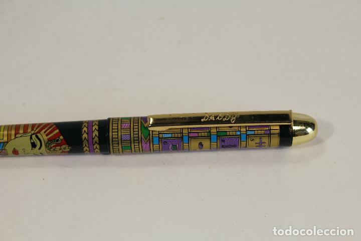 Bol&iacute;grafos antiguos: boligrafo daddy con dibujos ejipcios - Foto 5