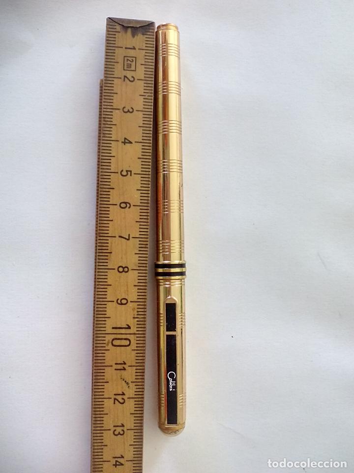 Bol&iacute;grafos antiguos: ROLLERBALL MARCA COLIBR&Iacute;. DORADO. - Foto 2