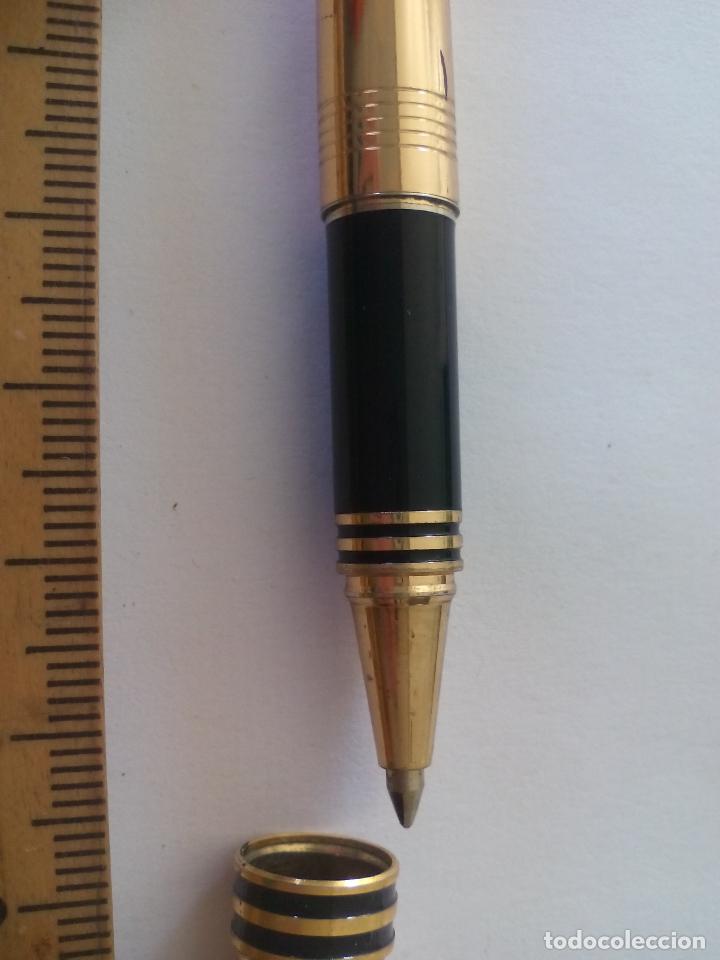 Bol&iacute;grafos antiguos: ROLLERBALL MARCA COLIBR&Iacute;. DORADO. - Foto 5