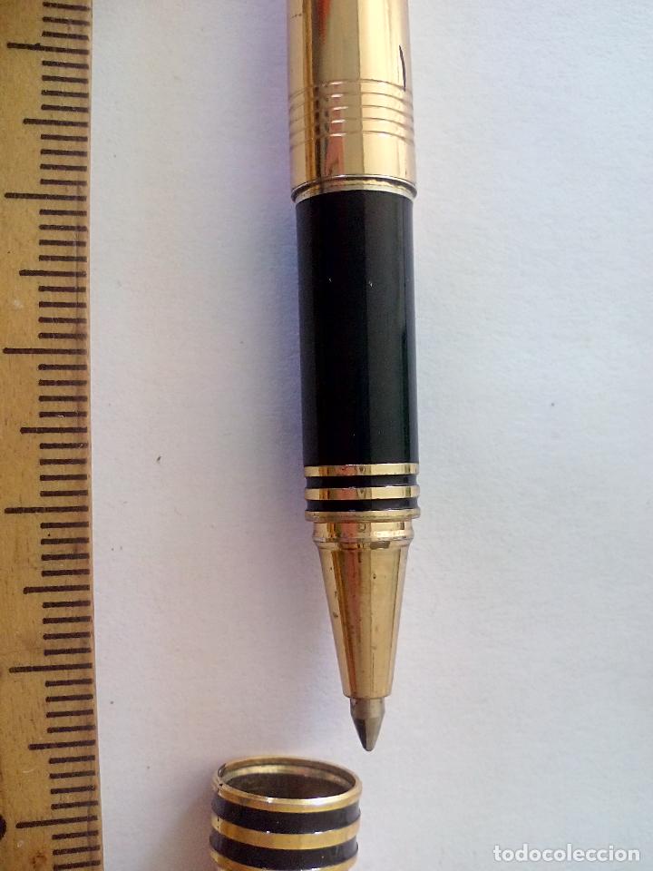 Bol&iacute;grafos antiguos: ROLLERBALL MARCA COLIBR&Iacute;. DORADO. - Foto 6