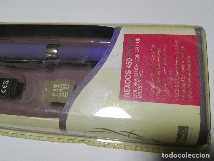 Bol&iacute;grafos antiguos: Bol&iacute;grafo USB con lector MicroSD - Foto 2