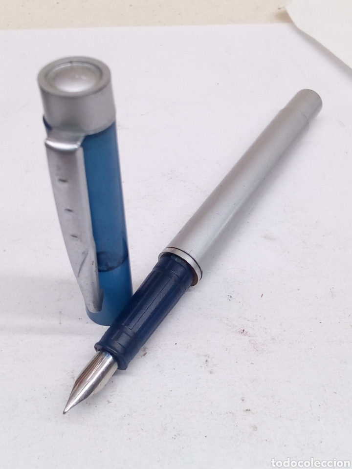Bol&iacute;grafos antiguos: Pluma lacado gris - Foto 1