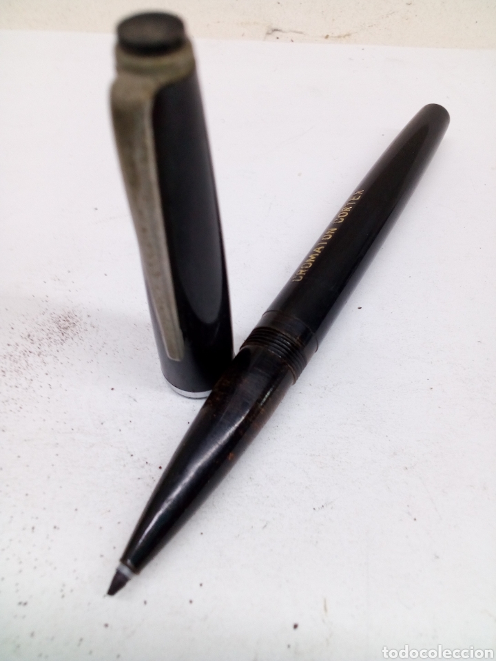 Bol&iacute;grafos antiguos: Bol&iacute;grafo lacado negro Comatron Cortex - Foto 1