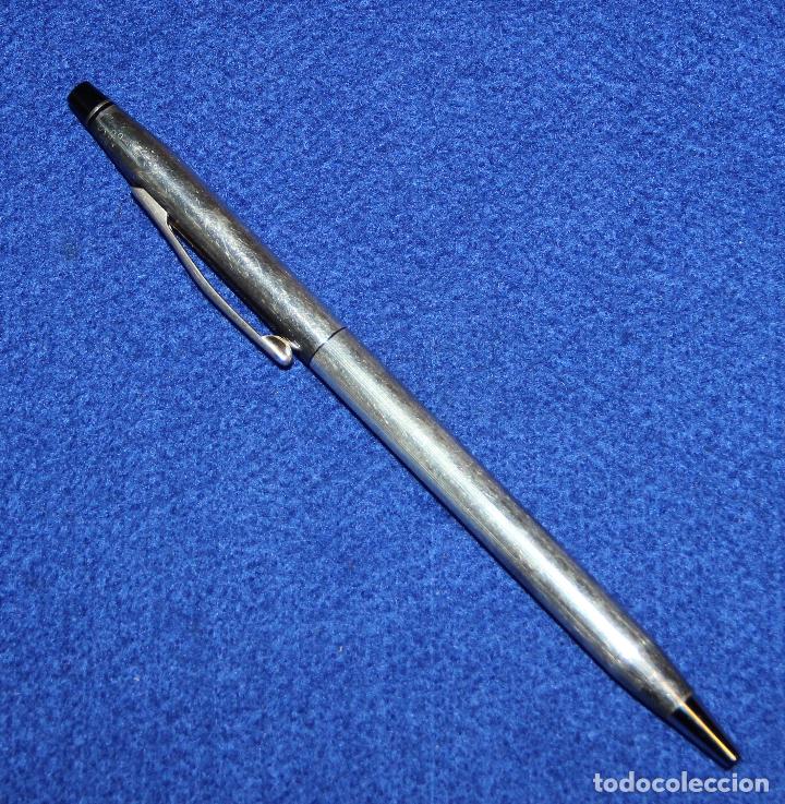 Bol&iacute;grafos antiguos: BOLIGRAFO CROSS SILVER PLATED - Foto 3
