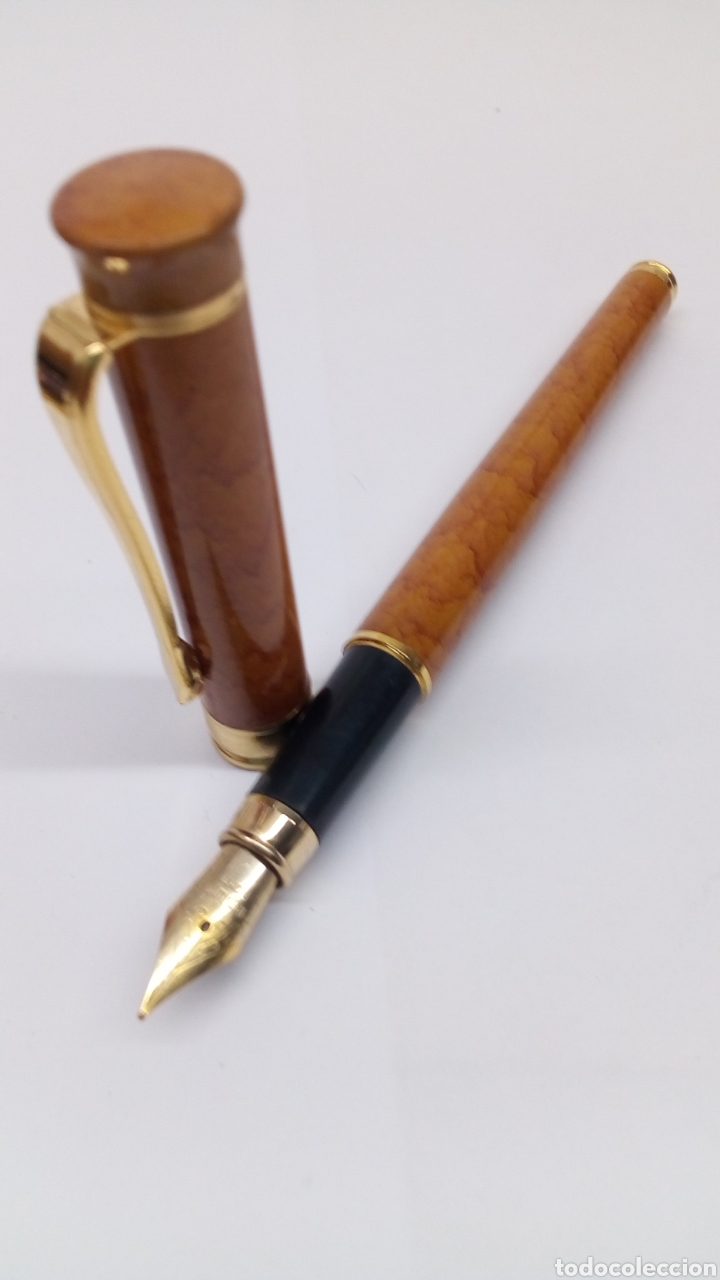 Bol&iacute;grafos antiguos: Pluma lacado marmolado - Foto 2