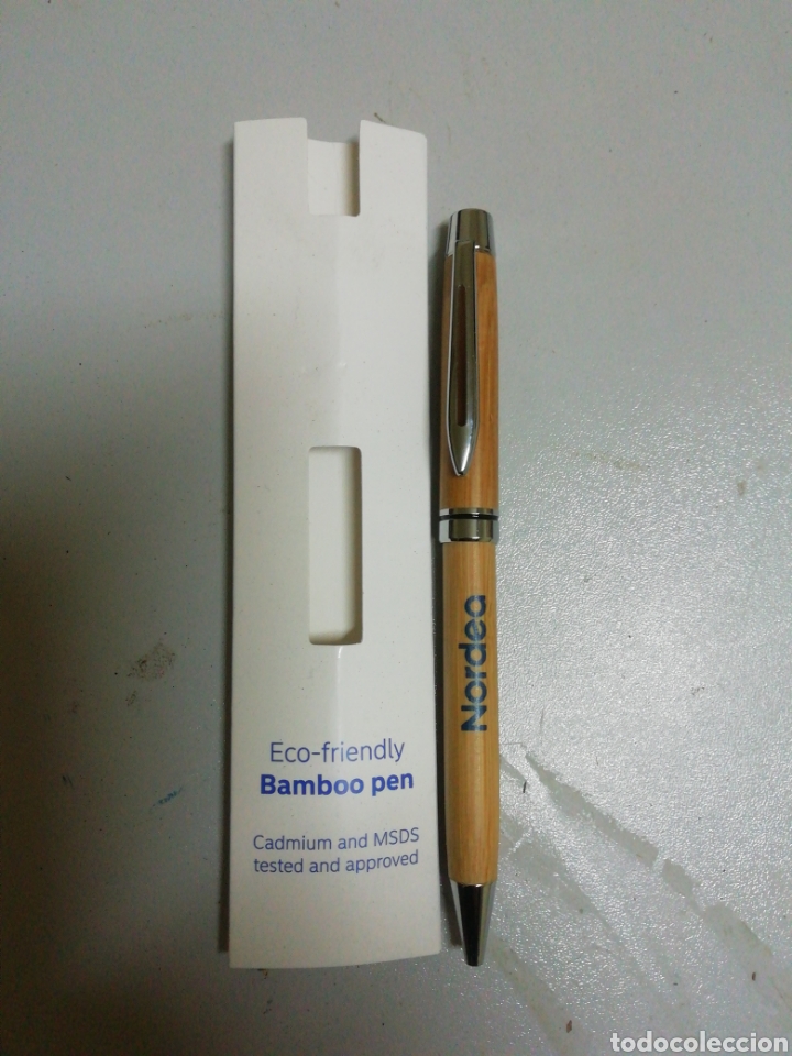 Bol&iacute;grafos antiguos: Bol&iacute;grafo publicidad de bamb&uacute; - Foto 2