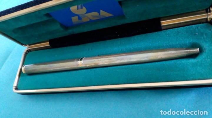 Bol&iacute;grafos antiguos: BOL&Iacute;GRAFO DE PLATA EN ESTUCHE - Foto 1