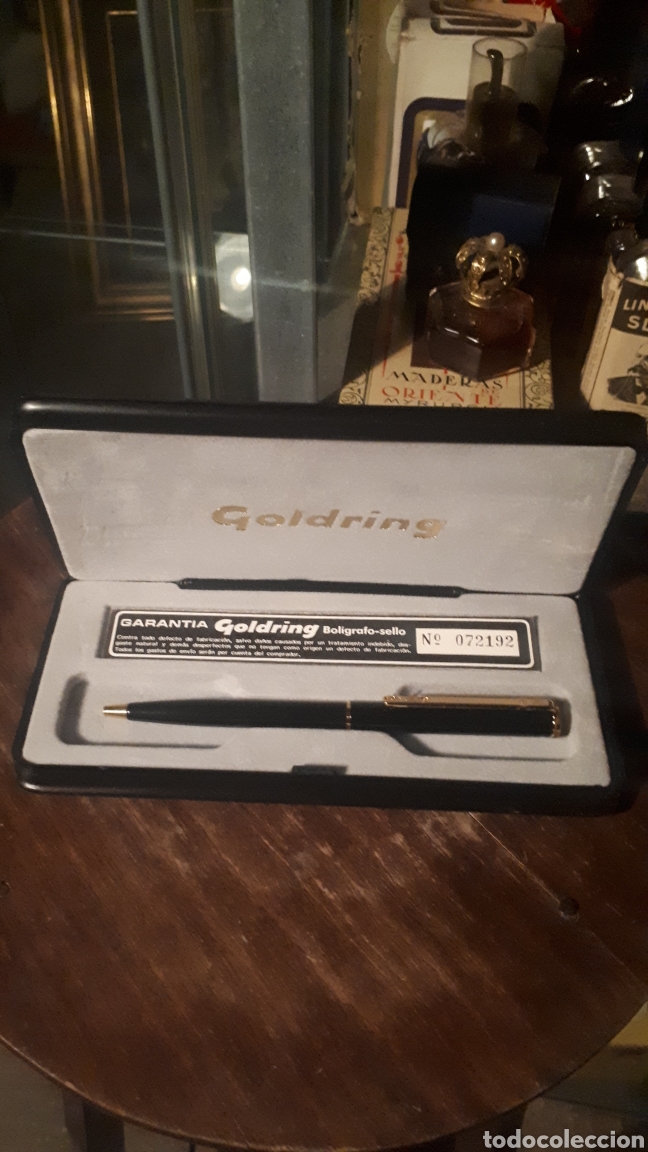 Bol&iacute;grafos antiguos: Antiguo boligrafo GOLDRING EN CAJA ORIGINAL Y GARANTIA