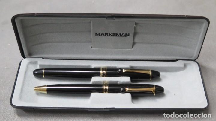 Bol&iacute;grafos antiguos: SET MARKSMAN. PLUMA Y BOLIGRAFO - Foto 1