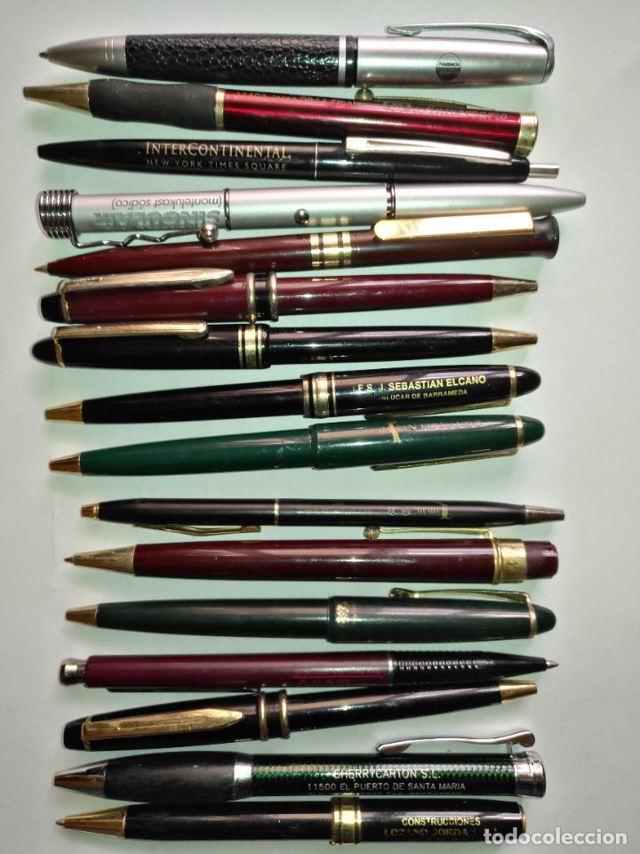 Bolígrafos antiguos: 16 bolígrafos de colección modelo clásico - Foto 2 - 218676348