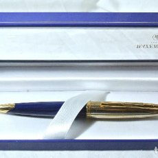 Bolígrafos antiguos: BOLIGRAFO WATERMAN CARENE SPECIAL EDITION GOLD - BLUE MADE IN FRANCE. Lote 222196133