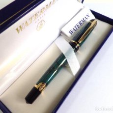 Bolígrafos antiguos: WATERMAN PHILEAS ROLLER VERDE, MADE IN FRANCE. Lote 336353488