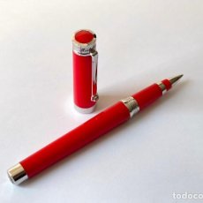 Bolígrafos antiguos: MONTEGRAPPA ROLLER ROJO INTENSO, MADE IN ITALY. Lote 337309483