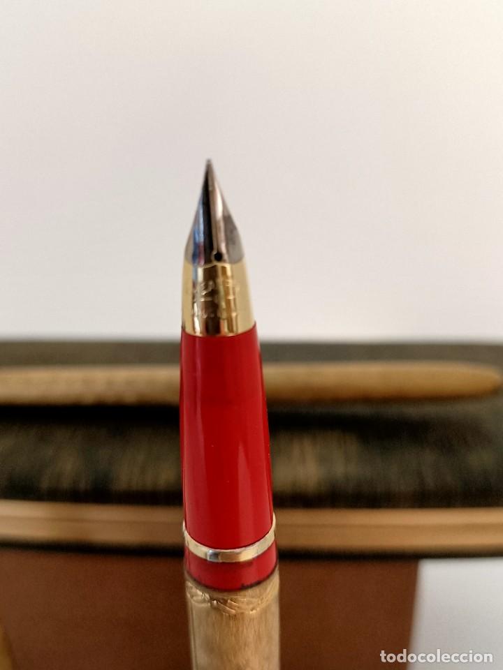 Bol&iacute;grafos antiguos: Set de bol&iacute;grafo y pluma Sheaffer. - Foto 4