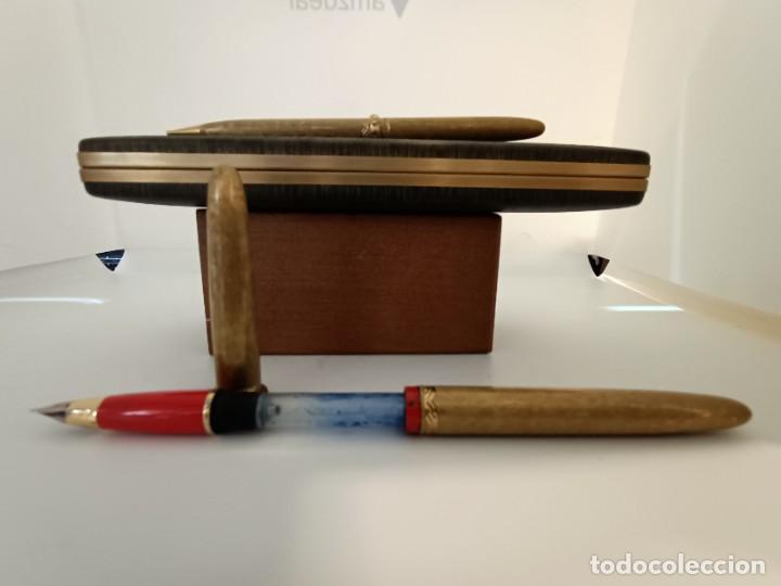 Bol&iacute;grafos antiguos: Set de bol&iacute;grafo y pluma Sheaffer. - Foto 6