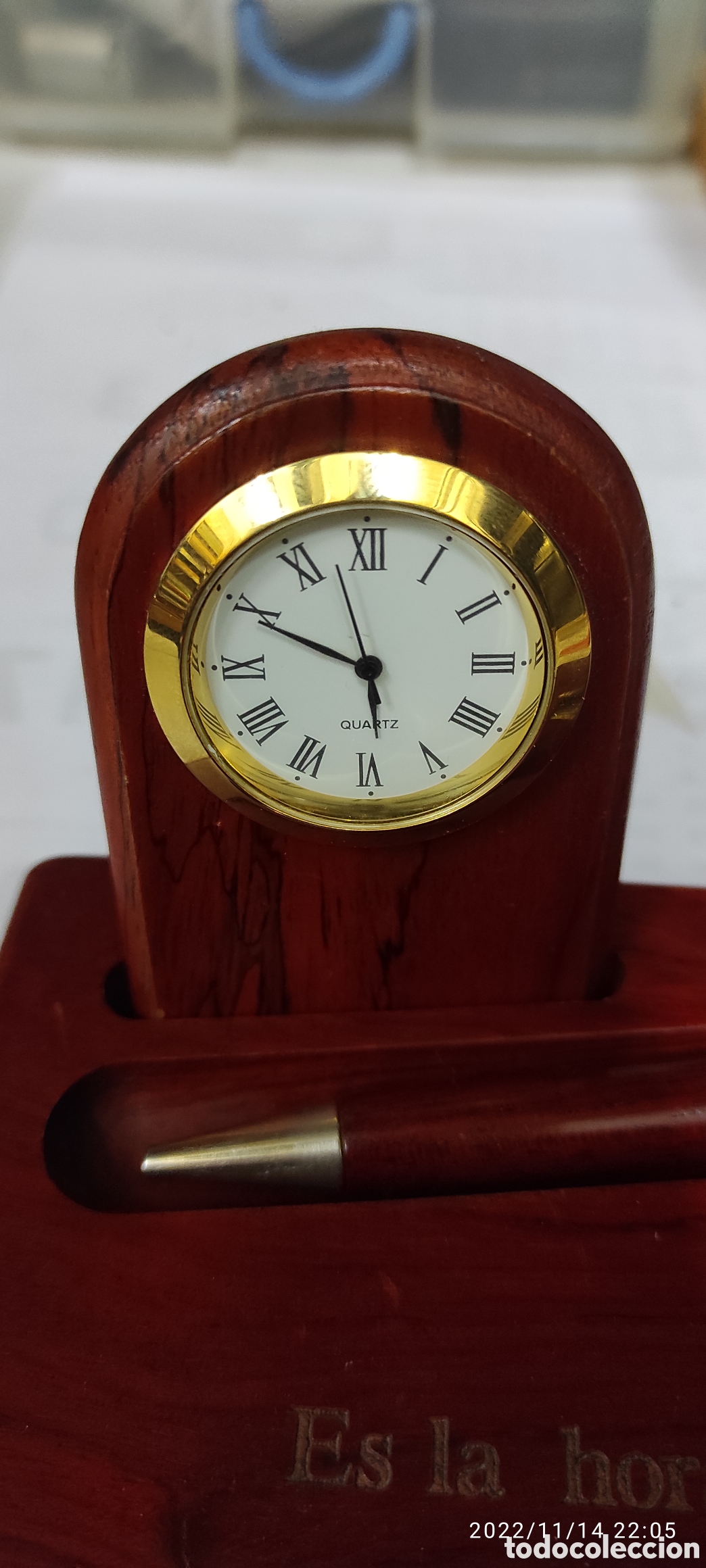 Bol&iacute;grafos antiguos: ESCRIBANA CON RELOJ - Foto 2