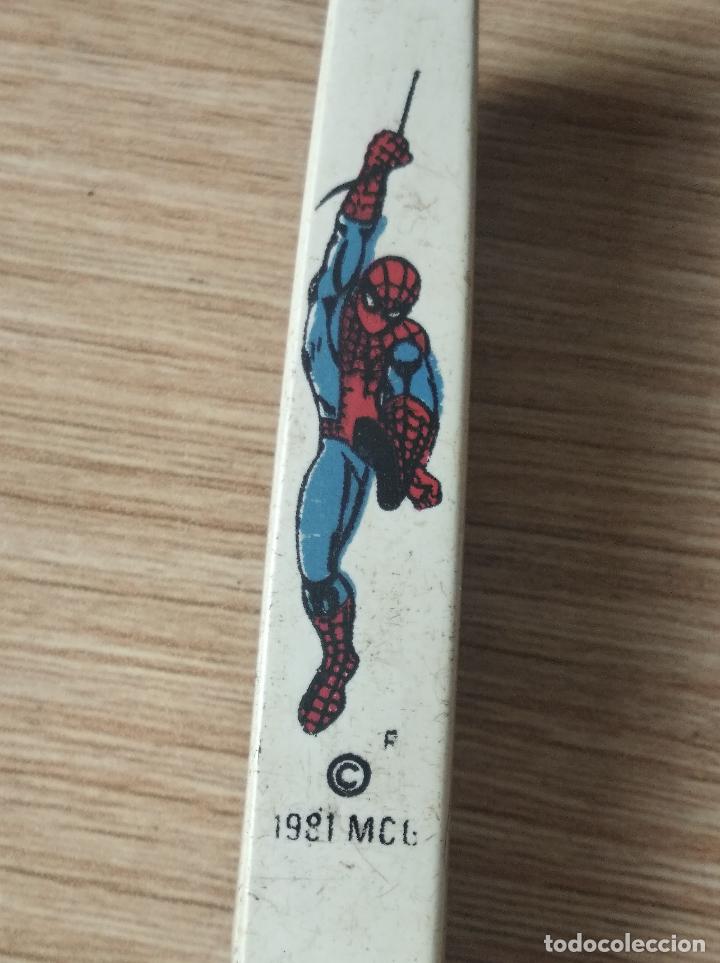 Bol&iacute;grafos antiguos: A&ntilde;o 1981. Bol&iacute;grafo con dise&ntilde;o de spiderman el hombre ara&ntilde;a. MCG. 12 cms. de alto. Spider - Man. zxy