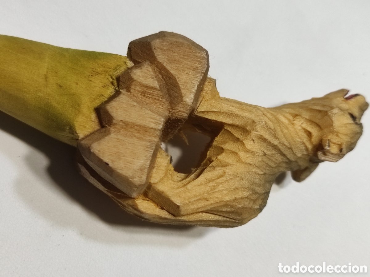 Bol&iacute;grafos antiguos: Bol&iacute;grafo Madera Tallada - Foto 4