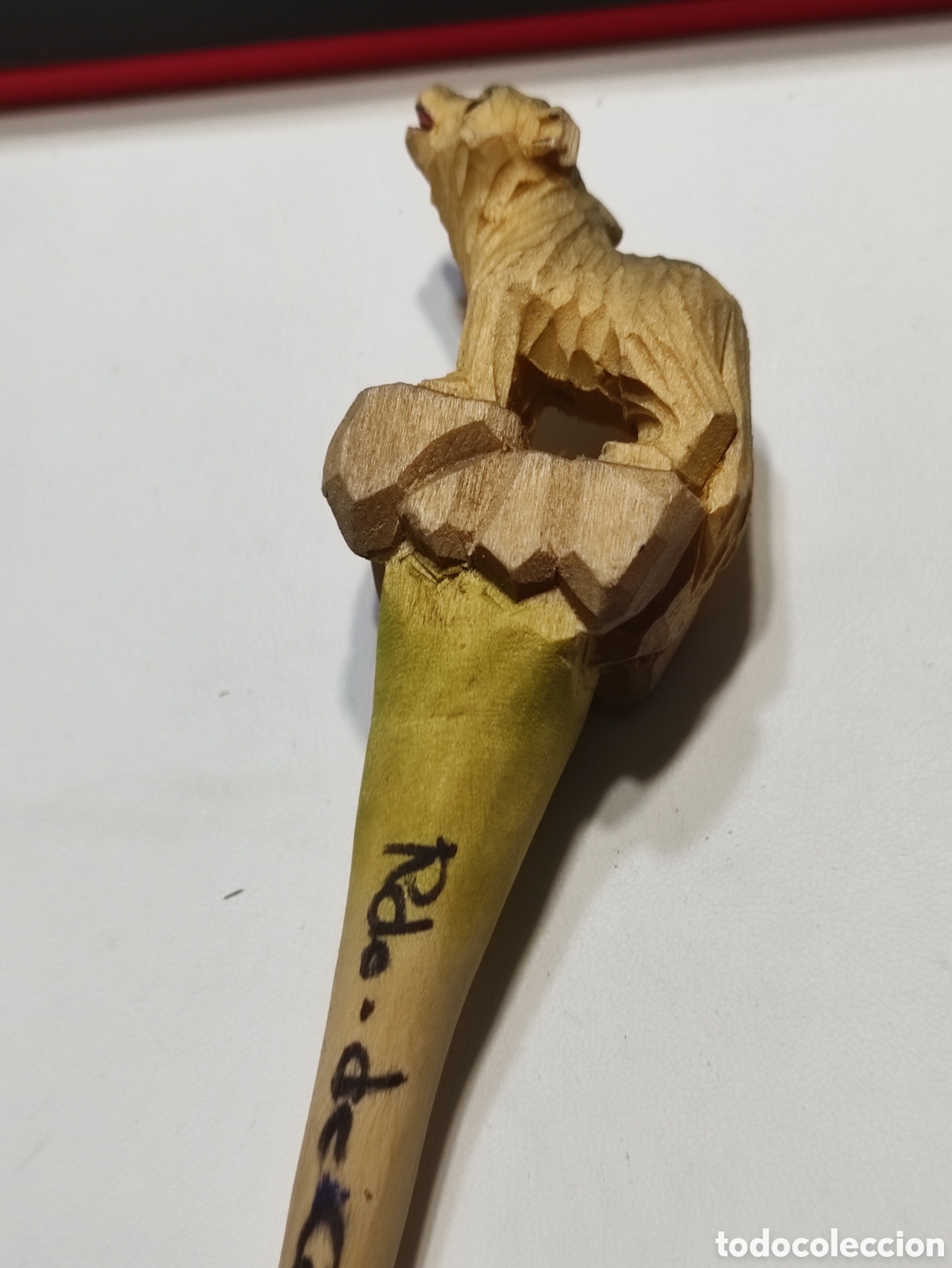 Bol&iacute;grafos antiguos: Bol&iacute;grafo Madera Tallada - Foto 7