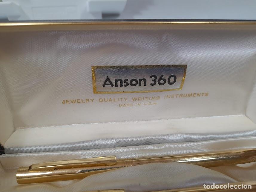 Bol&iacute;grafos antiguos: Boligrafo Anson 360 U.S.A - Foto 2