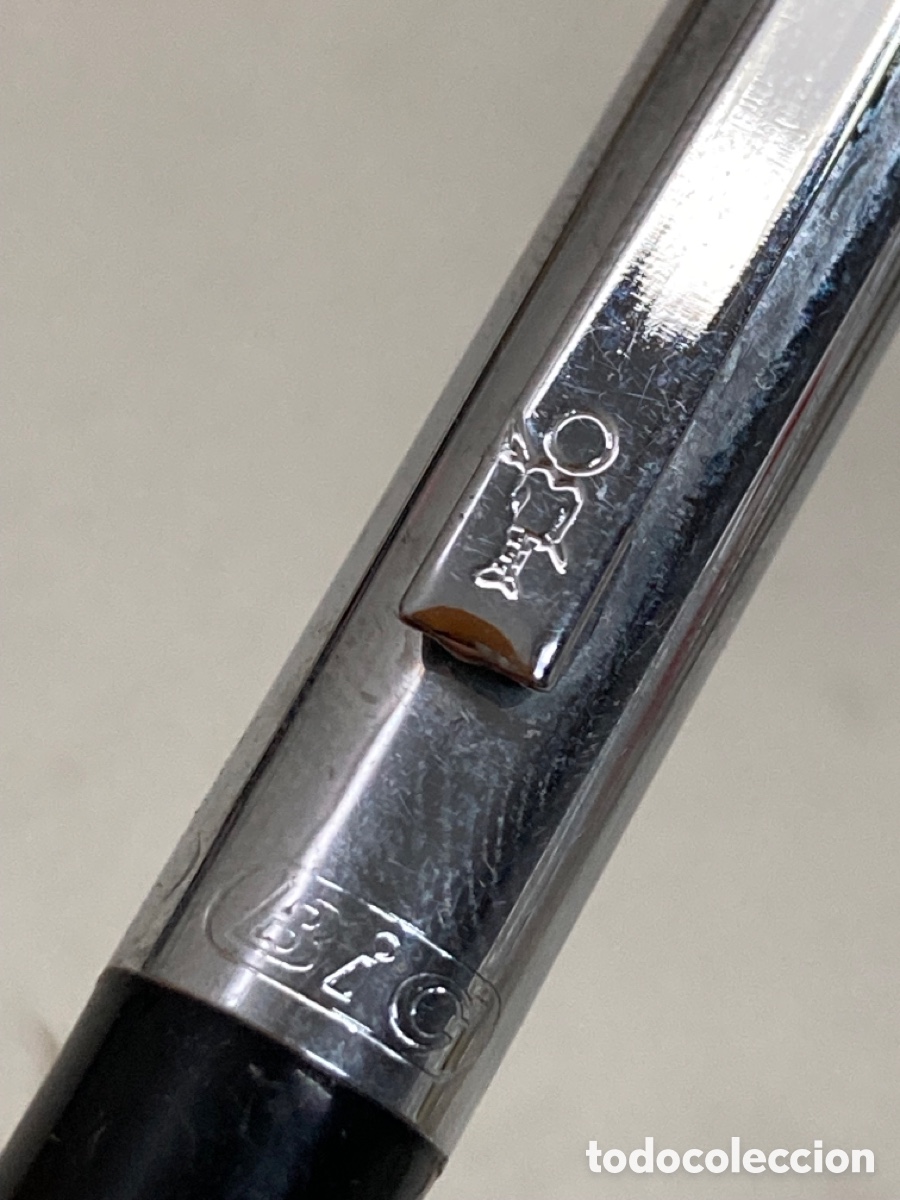 Bol&iacute;grafos antiguos: Moneda Bic cuerpo celuloide negro/PLUMA01-9 - Foto 2