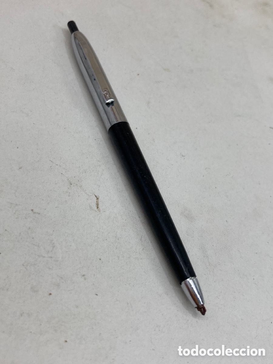 Bol&iacute;grafos antiguos: Moneda Bic cuerpo celuloide negro/PLUMA01-9 - Foto 1