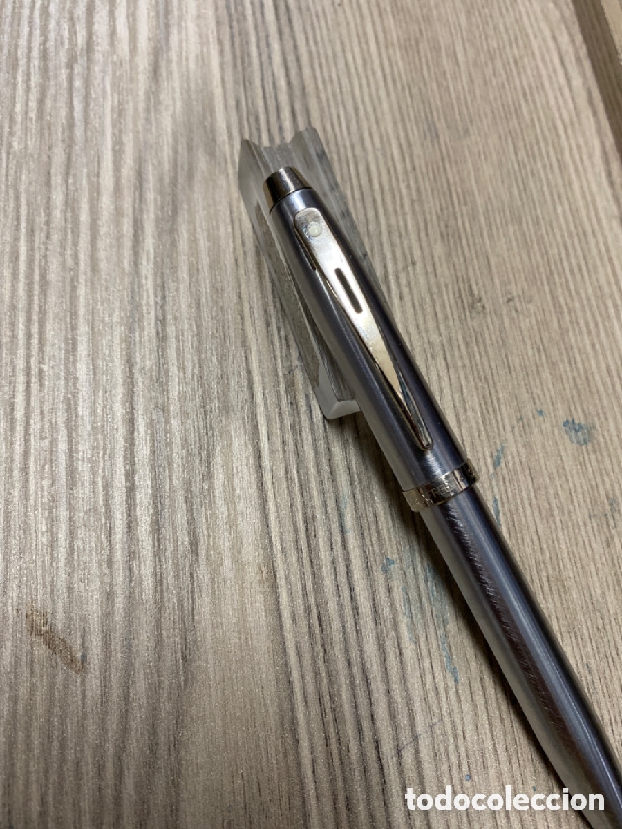 Bol&iacute;grafos antiguos: Bol&iacute;grafo Sheaffer plateado - Foto 3