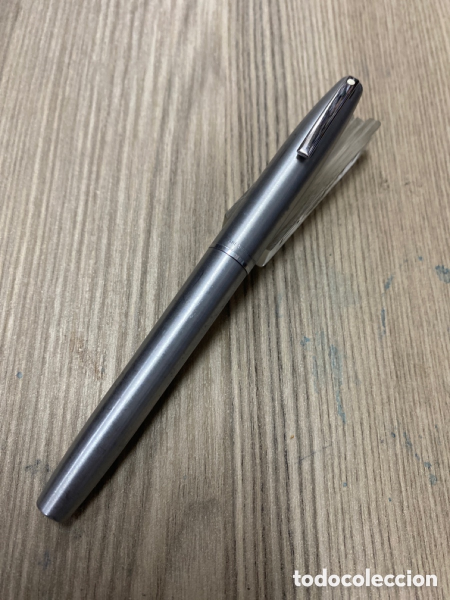 Bol&iacute;grafos antiguos: Roller Sheaffer USA imperial plateado - Foto 1