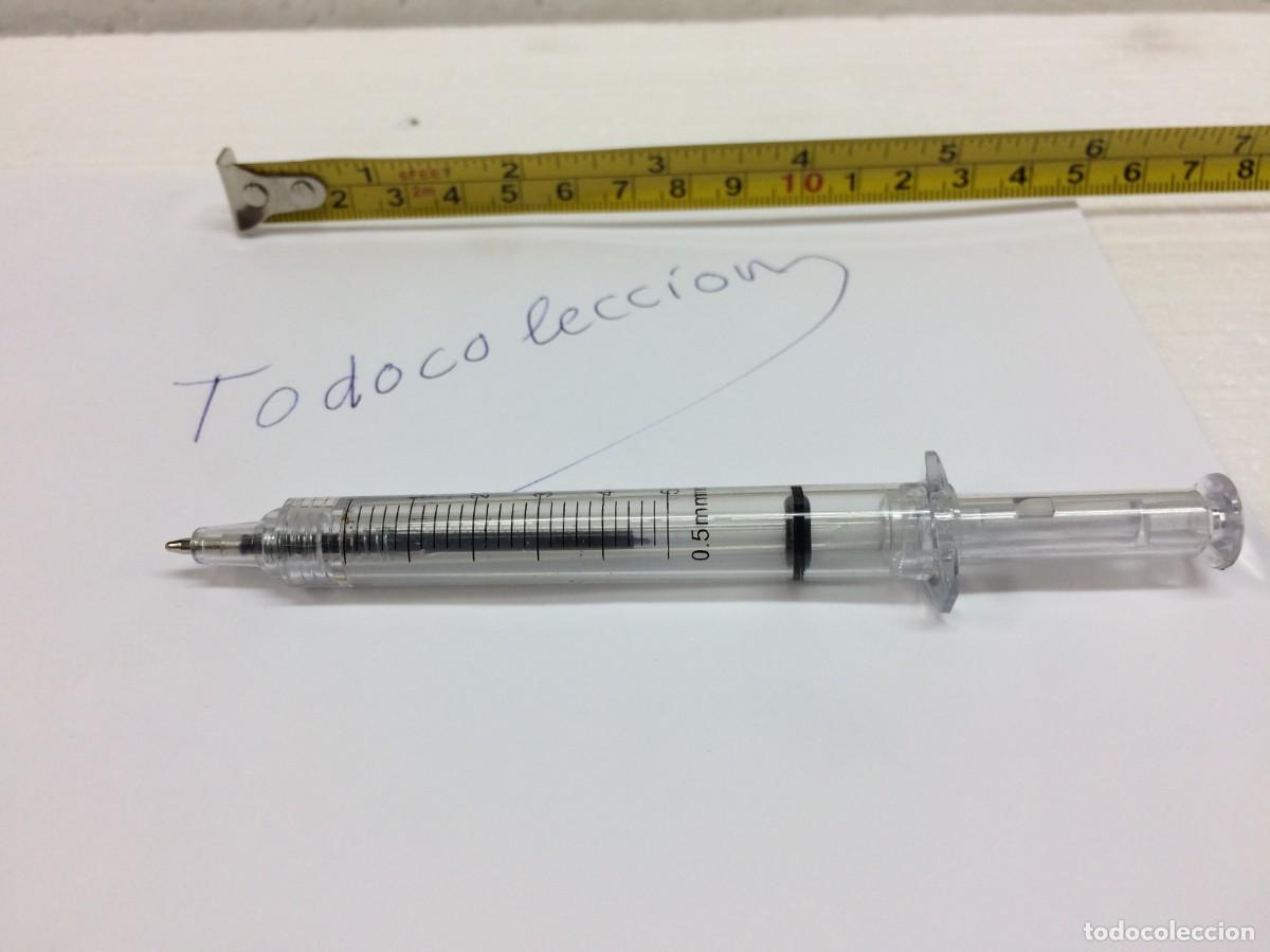 Bol&iacute;grafos antiguos: BOLIGRAFO JERINGILLA (Q ) - Foto 2
