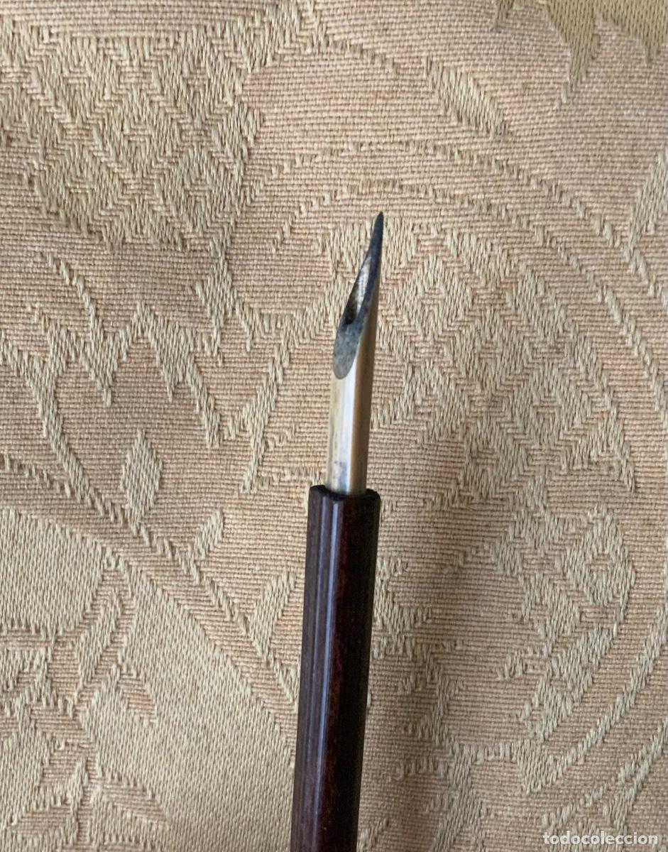 Bol&iacute;grafos antiguos: PALILLERO CON PLUMIN DE MADERA - Foto 10
