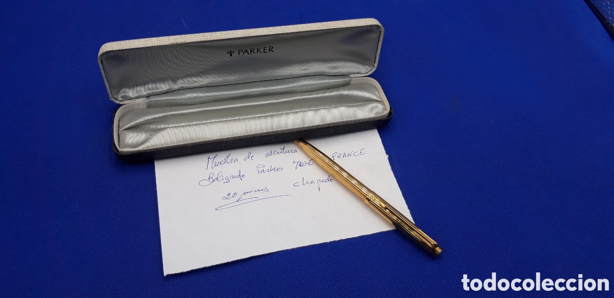 Bol&iacute;grafos antiguos: Boligrafo Parker Chapado en Oro.