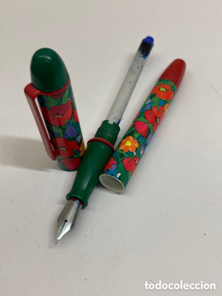 Bol&iacute;grafos antiguos: Pluma celuloide rojo/PLUMA03-5 - Foto 2