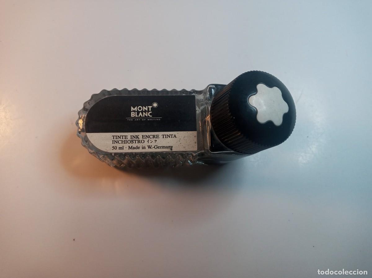 Bol&iacute;grafos antiguos: Tintero MontBlanc de cristal - Foto 1