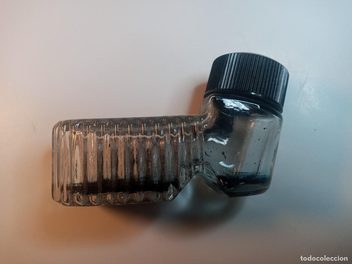 Bol&iacute;grafos antiguos: Tintero MontBlanc de cristal - Foto 3