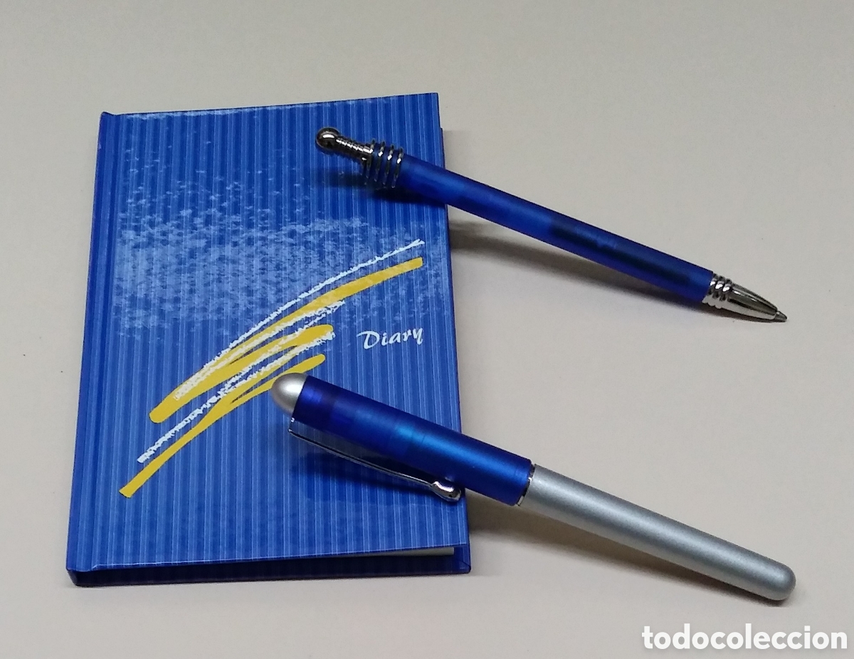 Bol&iacute;grafos antiguos: libreta con boligrafo+roller - Foto 2