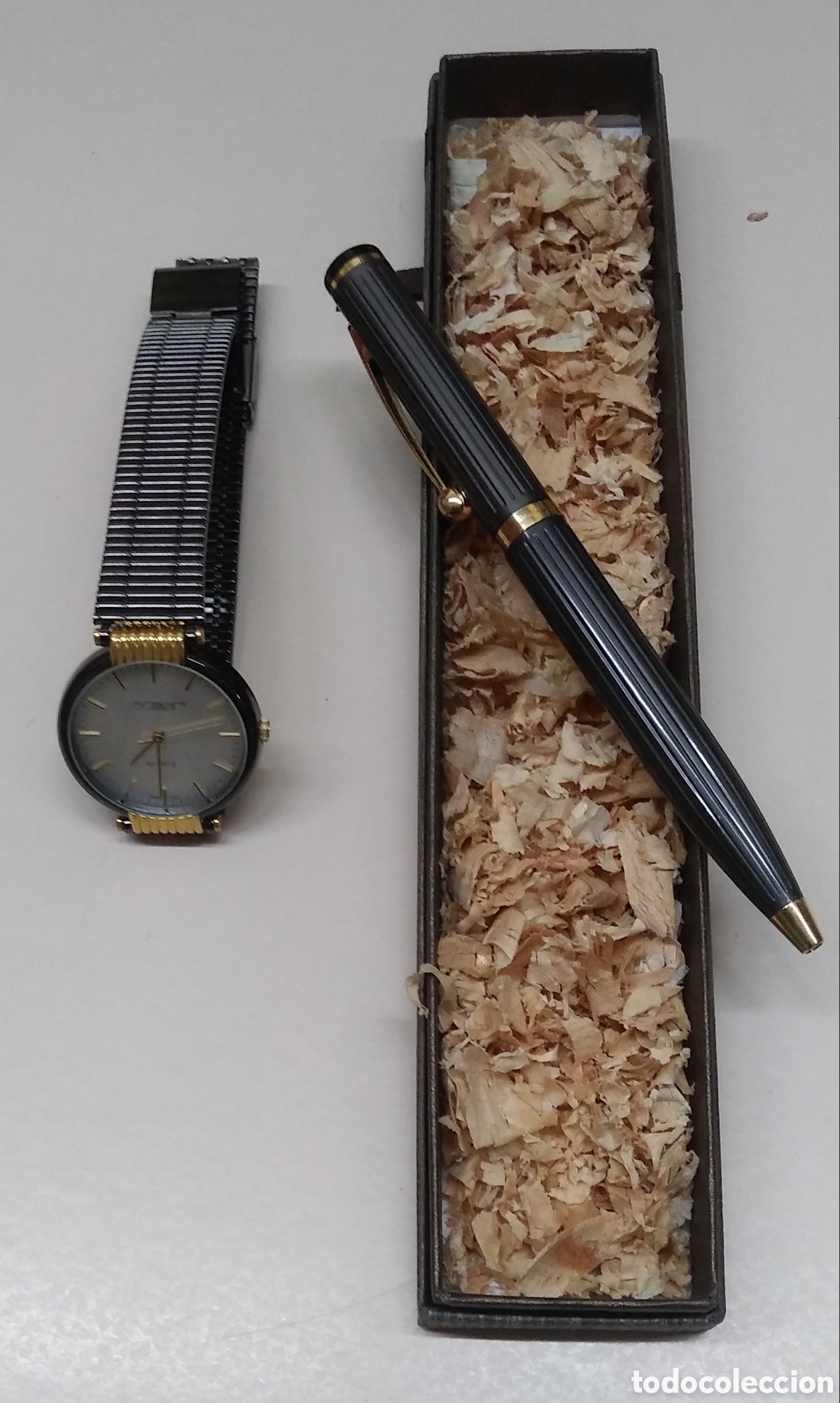 Bol&iacute;grafos antiguos: Boligrafo+Reloj - Foto 1