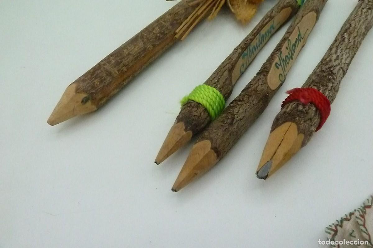 Bol&iacute;grafos antiguos: Lote l&aacute;pices de madera - Foto 4