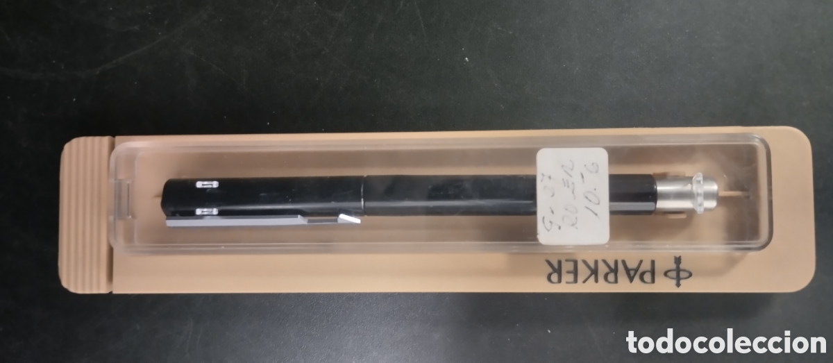 Bol&iacute;grafos antiguos: Roller de Parker en negro con estuche. - Foto 1