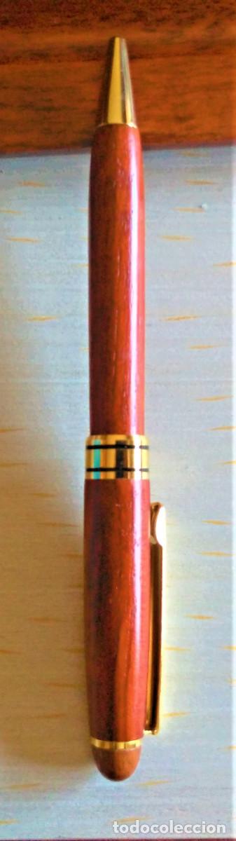 Bol&iacute;grafos antiguos: BOL&Iacute;GRAFO DE MADERA CON ESTUCHE - Foto 2