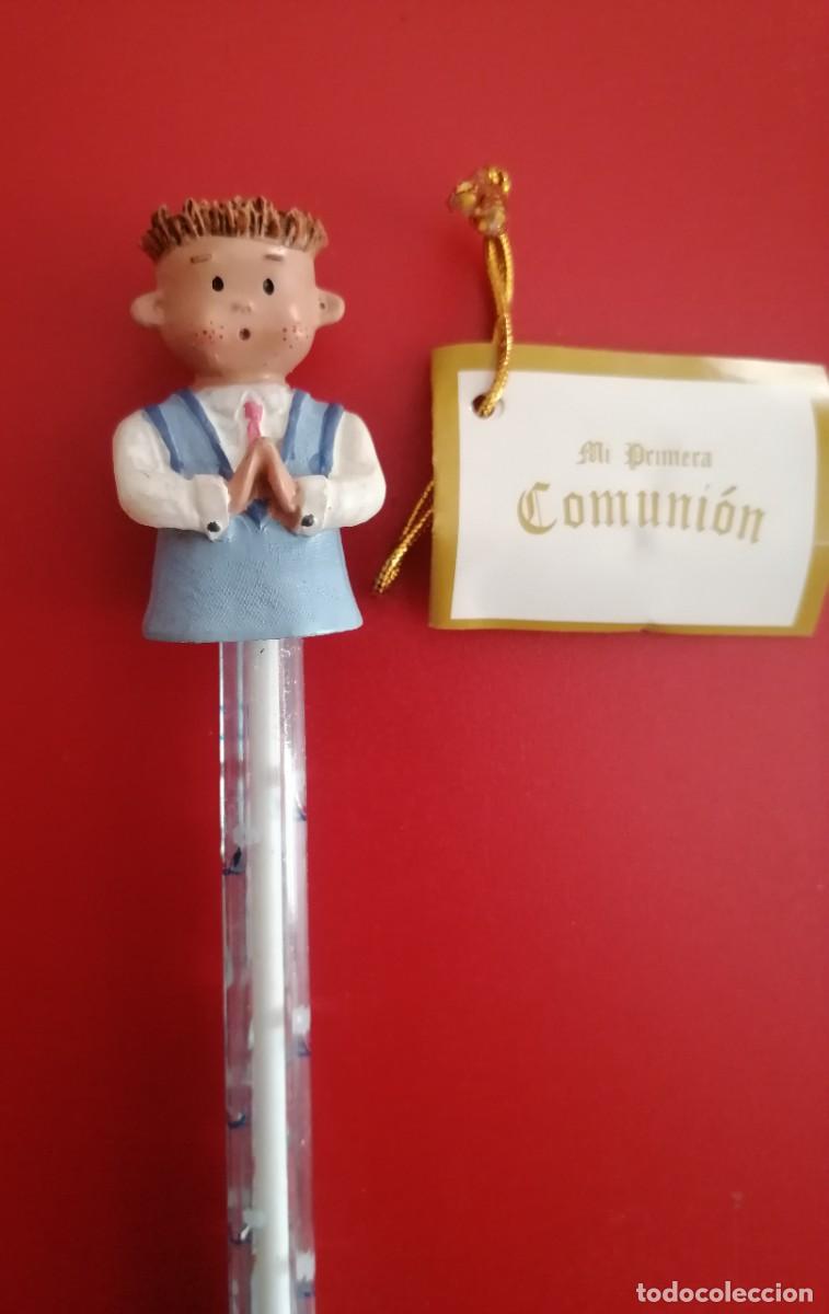 Bol&iacute;grafos antiguos: BOL&Iacute;GRAFO PRIMERA COMUNION. CON MU&Ntilde;ECO. ENVIO INCLUIDO - Foto 2
