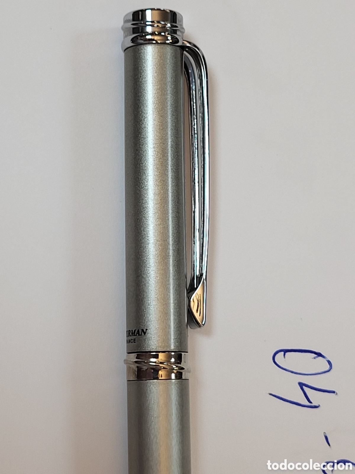 Bol&iacute;grafos antiguos: BOLIGRAFO WATERMAN. PLATEADO - Foto 2