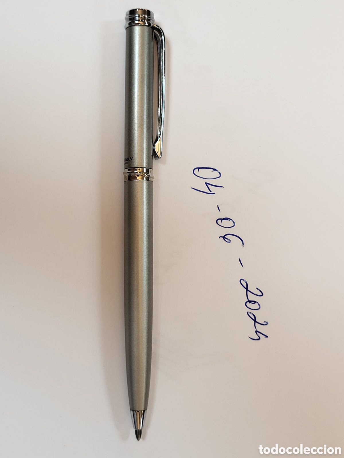 Bol&iacute;grafos antiguos: BOLIGRAFO WATERMAN. PLATEADO - Foto 1