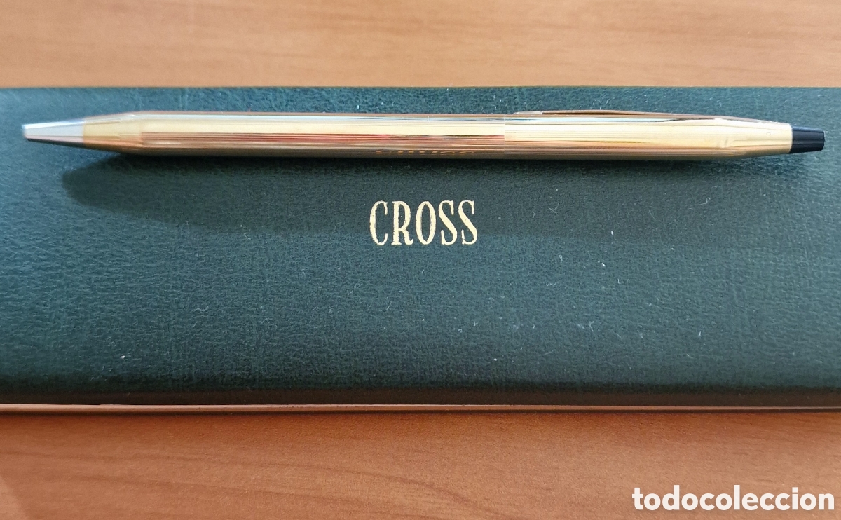 Bol&iacute;grafos antiguos: Cross chapado en oro - Foto 3