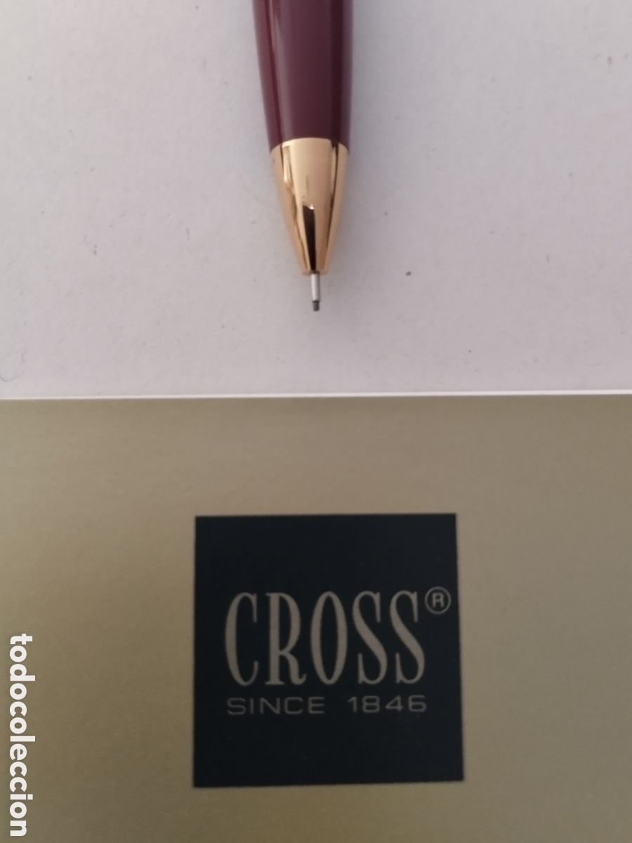 Bol&iacute;grafos antiguos: CROSS portaminas marr&oacute;n - Foto 3