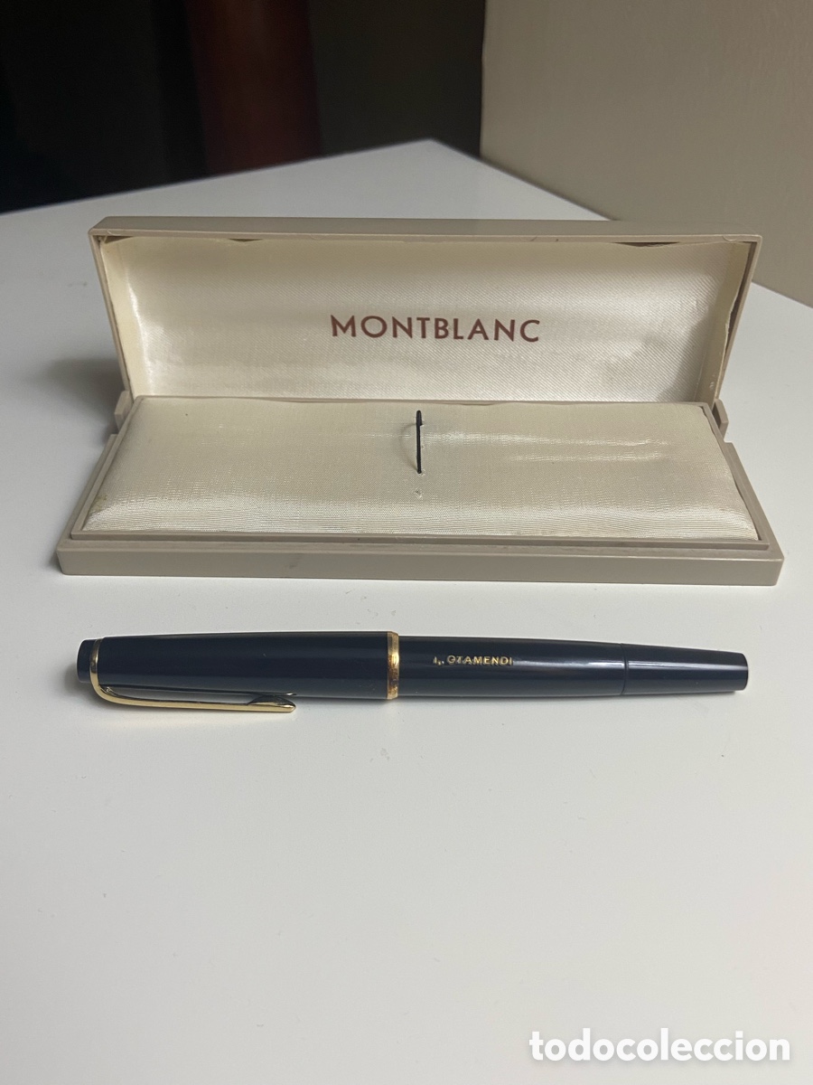Bol&iacute;grafos antiguos: Pluma Montblanc con caja y tintero - Foto 6